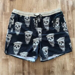 Stance Freshtek Complex 5 inch‎ Shorts Mens Size XL Black Skulls